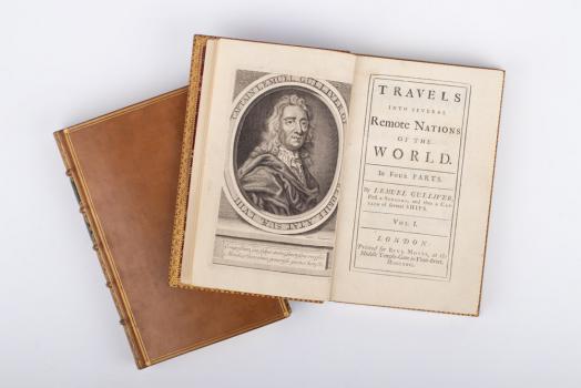 Титульный лист 1-го издания «Travels into Several Remote Nations of the World, in Four Parts. By Lemuel Gulliver, First a Surgeon, and then a Captain of Several Ships». London, 1726