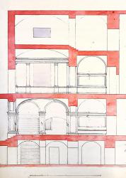 Проекты парадной лестницы. Предварительные эскизы. 1850-е гг.