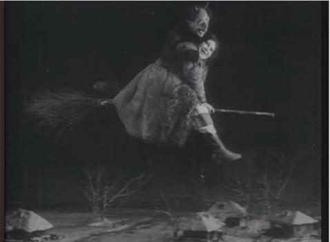Кадр из немого кинофильма «Ночь перед Рождеством» (1913) по произведению Н. В. Гоголя 