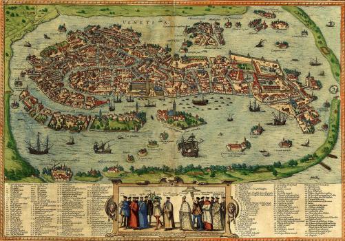 Перспективный план Венеции из первого тома «Атласа городов земного мира» 1572