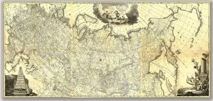 Новая карта Российской империи, разделенная на наместничества, 1786 г.