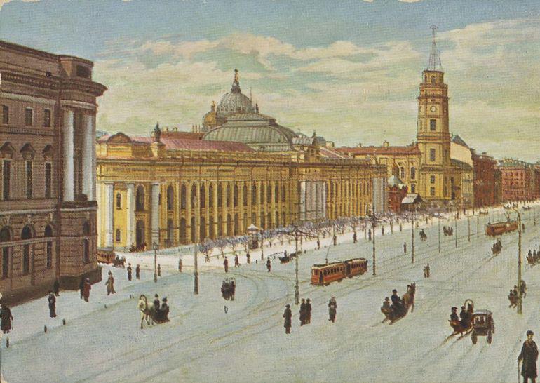 Зимний Санкт-Петербург на открытках 1890-х - 1910-х годов