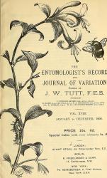Титульный лист журнала «The Entomologist's Record and Journal of Variation» с указанием стоимости тома