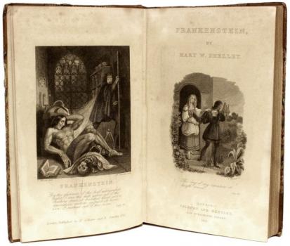 Титульный лист 3-го издания романа «Франкенштейн, или новый Прометей» (Лондон, 1836)