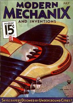 Обложка из журнала Modern Mechanix (июль 1934): Никола Тесла предсказывает наступление эпохи беспроводной передачи электричества.