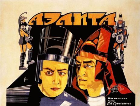 Плакаты к фильму «Аэлита» (1924) для советского и иностранного прокатов