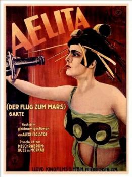 Плакаты к фильму «Аэлита» (1924) для советского и иностранного прокатов