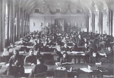 In the reading room of the Imperial Public Library