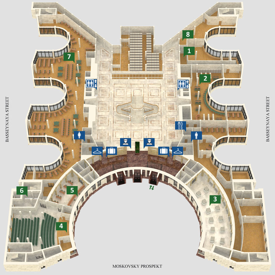 Plan of the Gound Floor of the Library New Building