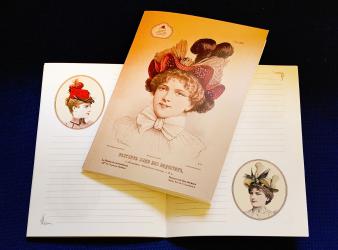 Notebook with illustrations from the Fashion Herald  for Modistes magazine