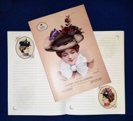 Notebook with illustrations from the Fashion Herald  for Modistes  magazine