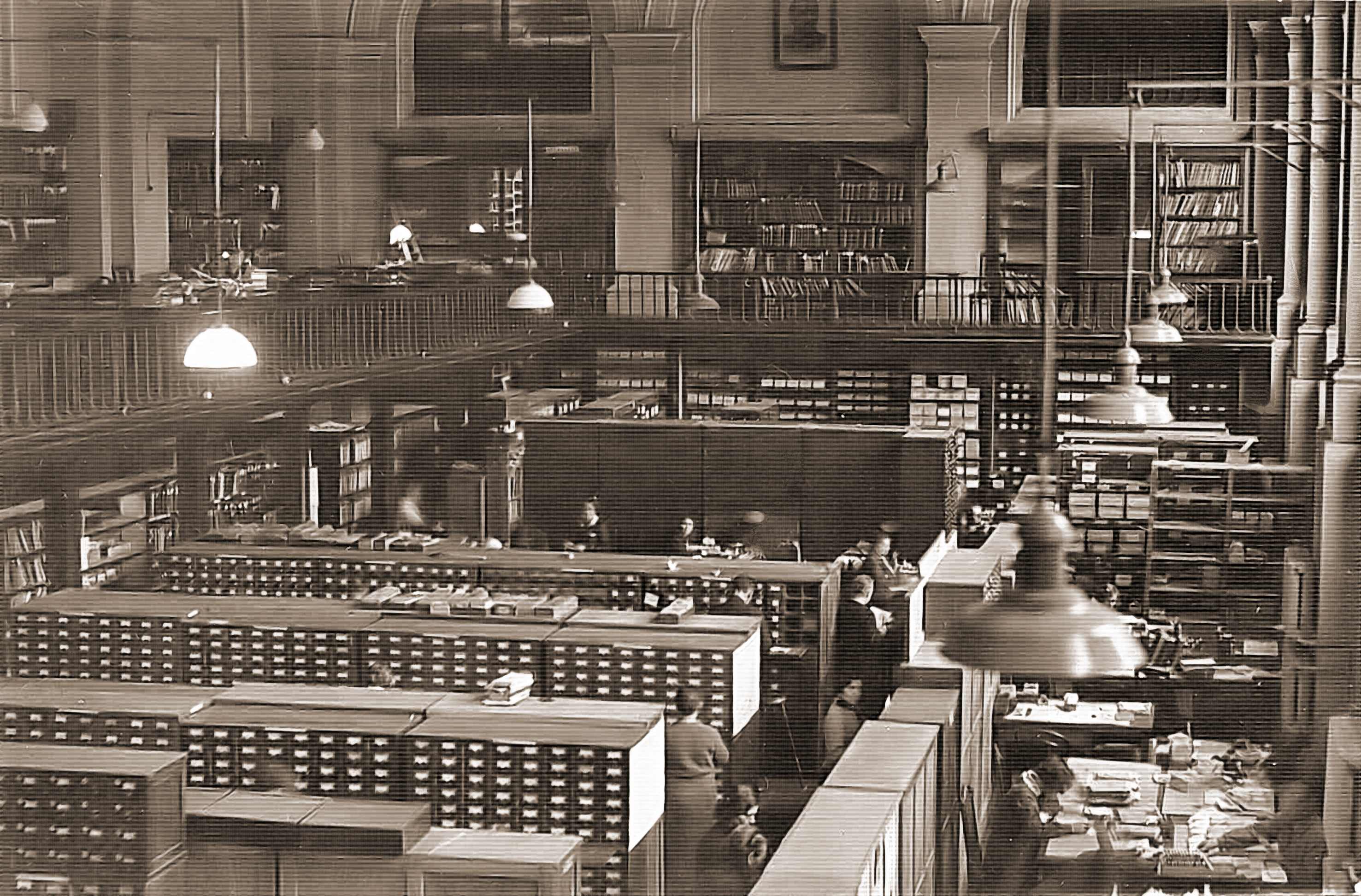 Cataloging Room of the Russian Books Department after WII. 1946