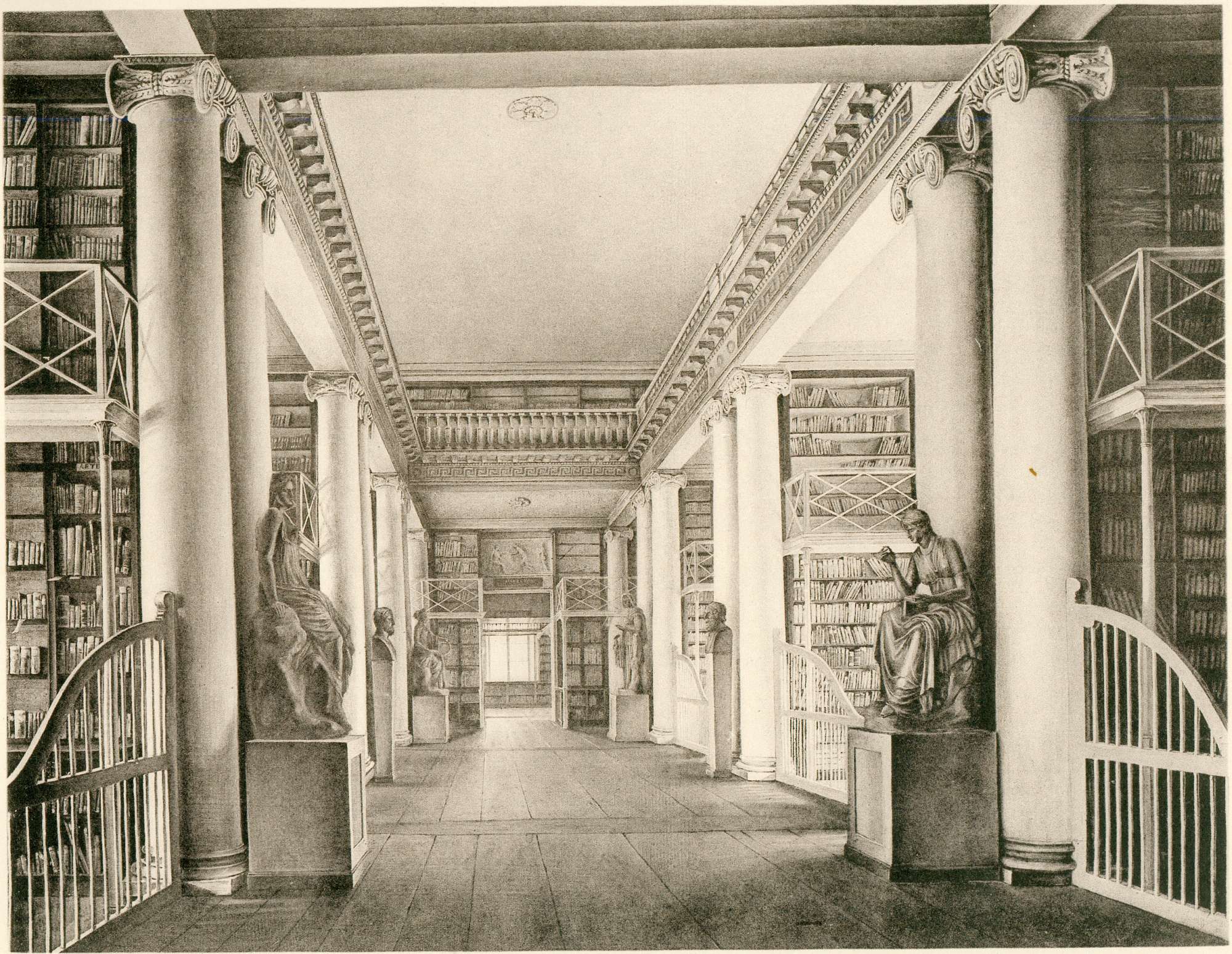 Russian Books Room.  Artist G. Chernetsov. 1826