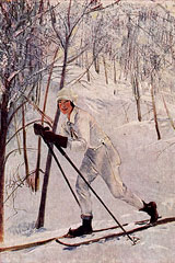 P.Simon. The Skier - Champion of the Soviet Union Chistyakova. [1930]