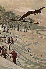 V.Bibikov. A Ski Jump. [1955]