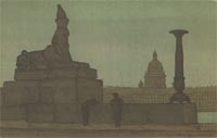 A.P. Ostroumova-Lebedeva. St. Petersburg. The Sphinx. From the White Nights Cycle. 1908.