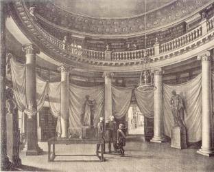 Посещение Библиотеки 2 (14) января 1812 г. императором Александром I. Худ. Г. Г. Чернецов. 1826 г.