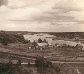 С. М. Прокудин-Горский. Река Свирь с горы Усланки. 1909 г. Фотография.