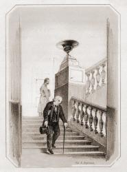 Ваза на парадной лестнице арх. Е. Т. Соколова. По рисунку П. Ф. Бореля (1852 г.).