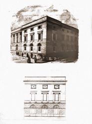 Проекты пробивки окон на месте барельефов на здании Библиотеки. <br>1850-е гг.