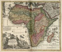 Africa… Из атласа мира М. Зойтера 1730 г. 