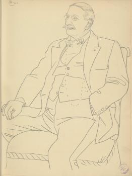 Пабло Пикассо. Портрет Л. С. Бакста (1922)