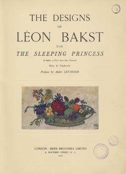«The designs of Léon Bakst for the Sleeping Princess». 1923. Титульный лист 
