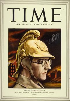 Обложка журнала Time за 1942 год с портретом Д. Д. Шостаковича 