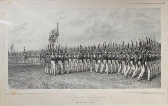 Парад пехоты. (Колонна, стянутая взводами). Гренадерский полк графа Румянцева. (Лагерь в Вознесенске), 8 сентября 1837