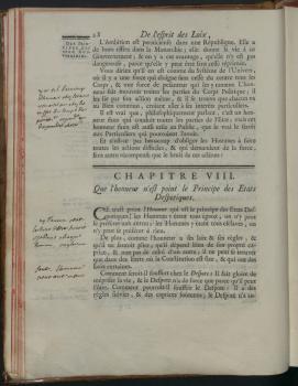 Т. I. Кн. III. Главы VII-VIII, с пометами Вольтера на полях