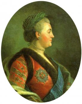 Catherine II. Unknown artist.